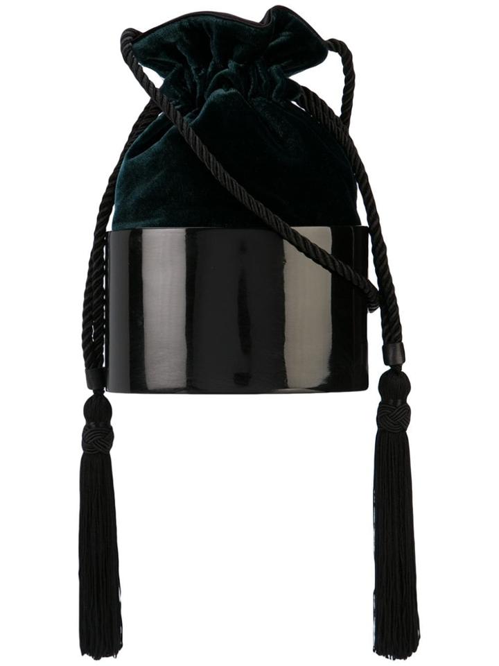 Hunting Season Tassel Detail Bucket Bag - Blue
