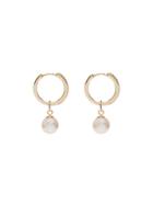Mateo 14k Gold Diamond Embellished Pearl Drop Earrings