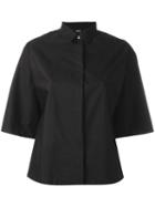 Aspesi - Wide Sleeve Shirt - Women - Cotton - 40, Women's, Black, Cotton