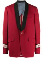 Gucci Wool Twill Jacket With Gucci Band - Red