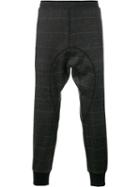 Neil Barrett Check Print Sweatpants, Men's, Size: 48, Grey, Virgin Wool/polyamide/spandex/elastane/cotton