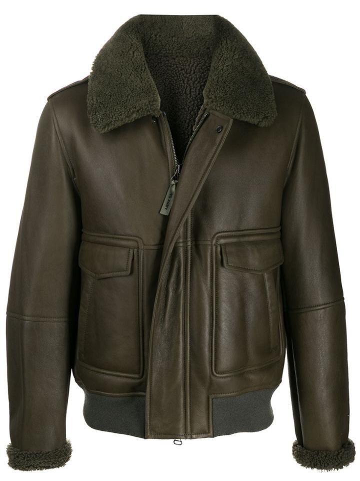Yves Salomon Fully-lined Zip-up Jacket - Green