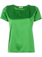 Blanca Metallic Short-sleeve Top - Green