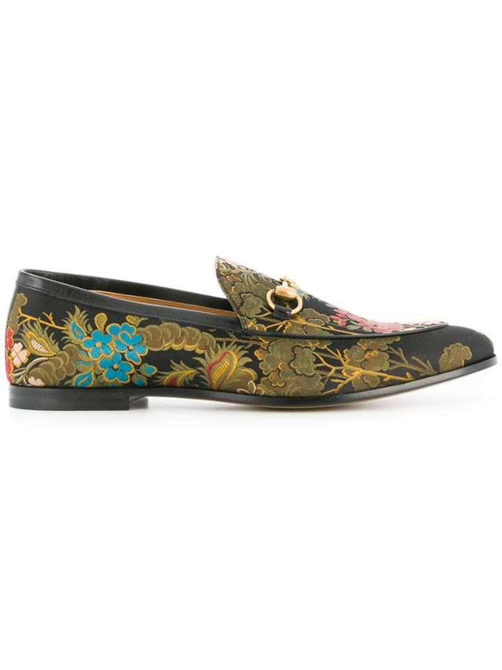 Gucci Jordaan Jacquard Loafers - Black