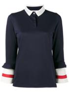 Ganni Naoki Polo Top, Women's, Size: 36, Blue, Polyester/spandex/elastane