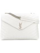 Saint Laurent - Monogram Shoulder Bag - Women - Calf Leather - One Size, White, Calf Leather