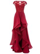 Zuhair Murad Lace Panel Dress, Women's, Size: 42, Red, Polyamide/polyester/silk