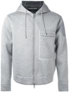 Emporio Armani - Boxy Zip Hoodie - Men - Modal - M, Grey, Modal