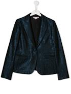 Bonpoint Button Up Shimmer Blazer - Black