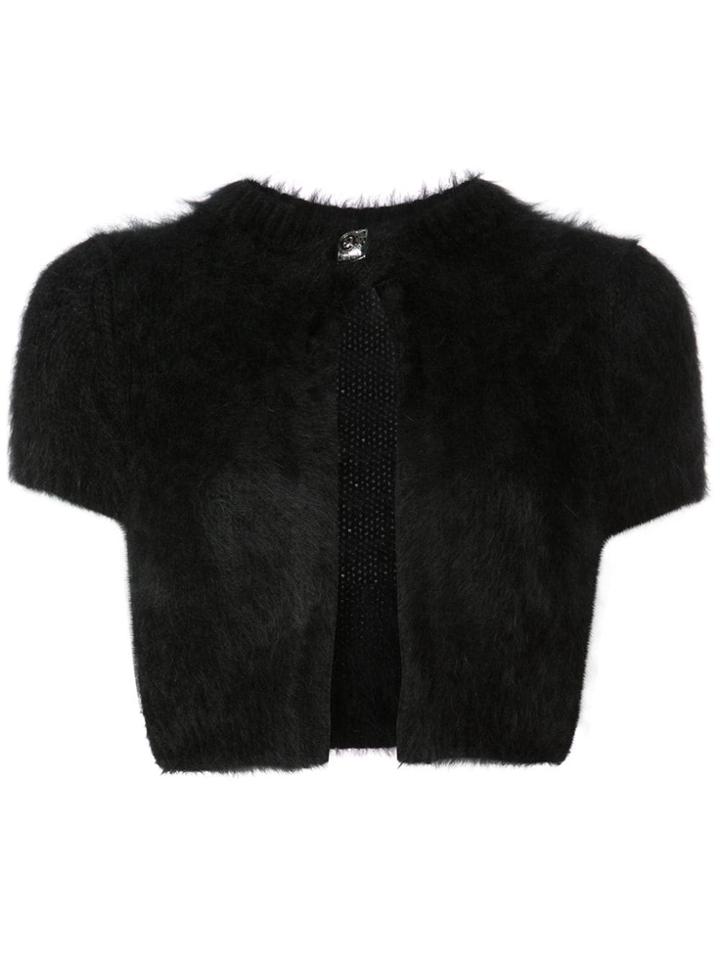 Alexander Wang Cropped Crew Neck Cardigan - Black