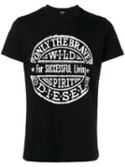 Diesel 'snt-stamp' T-shirt, Men's, Size: Medium, Black, Cotton