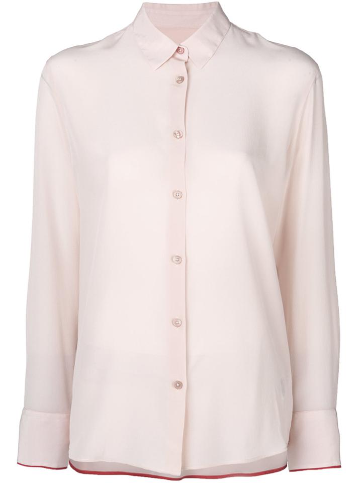 Paul Smith Button-down Sheer Blouse - Pink & Purple