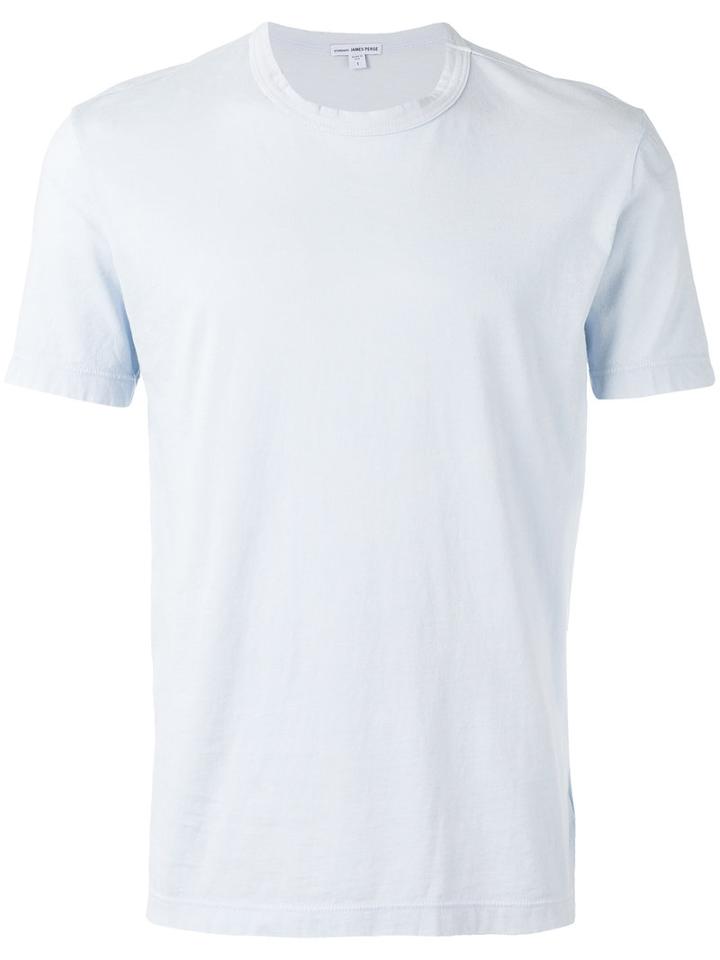 James Perse - Crew Neck T-shirt - Men - Cotton - L, Blue, Cotton
