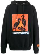 Heron Preston Loose-fit Logo-print Hoodie - Black