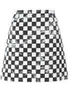 Marc Jacobs Checkerboard Print A-line Skirt - Black
