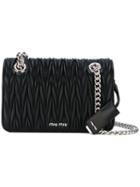 Miu Miu Quilted Crossbody Bag, Women's, Black, Artificial Fur/metal
