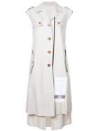 Neil Barrett Sleeveless Single Breasted Coat - Nude & Neutrals