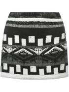 Alice+olivia Multi-pattern Skirt - Black