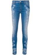 Just Cavalli Floral Print Skinny Jeans - Blue