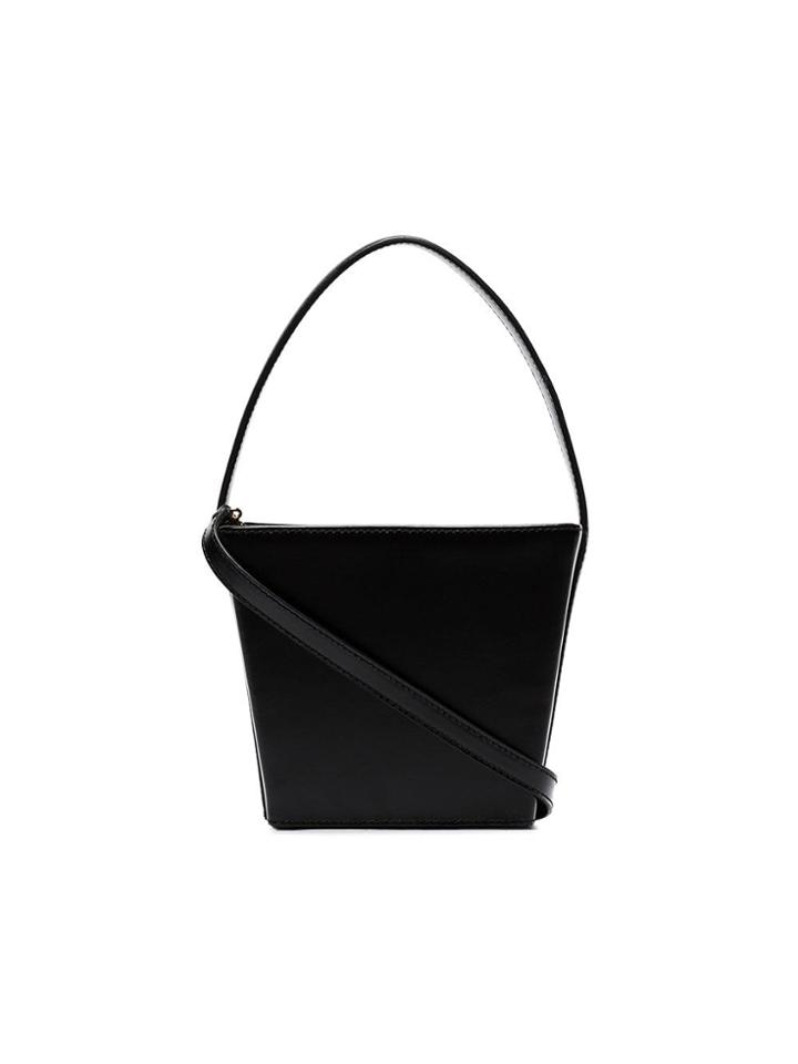 Staud Black Edie Boxy Bucket Bag