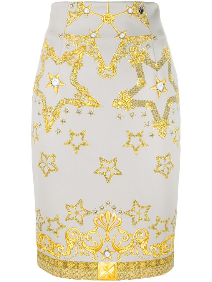 Versace Collection Star Print Pencil Skirt