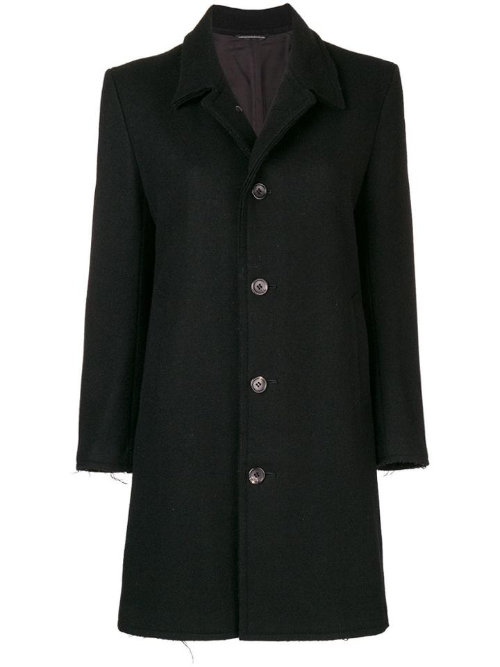 Yohji Yamamoto Vintage Raw Edges Coat - Blue