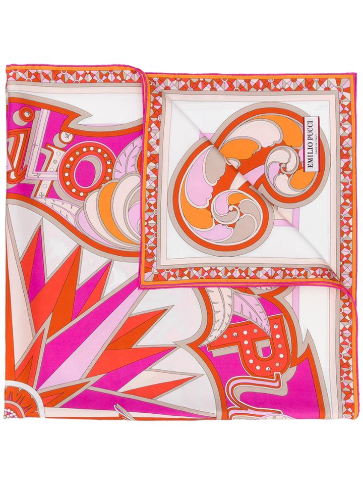 Emilio Pucci Printed Scarf - Nude & Neutrals