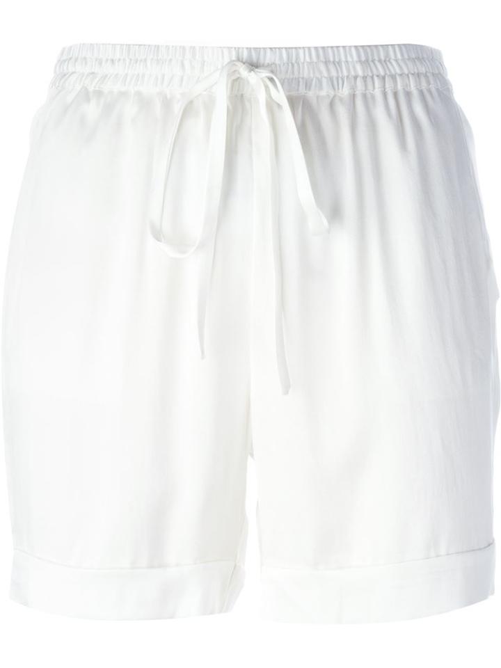 P.a.r.o.s.h. Safira Shorts, Women's, White, Silk/spandex/elastane