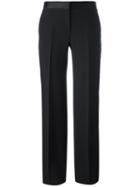 Alexander Mcqueen Straight-leg Tailored Trousers, Women's, Size: 42, Black, Silk/cupro/wool