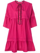 Philosophy Di Lorenzo Serafini Tie Neck Dress - Pink & Purple