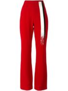 Jean Louis Scherrer Vintage Embellished Bootcut Trousers, Women's, Size: 38, Red
