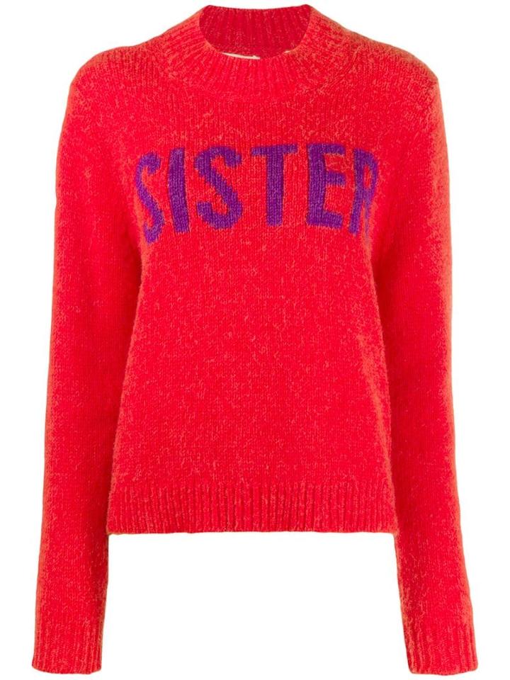 Chinti & Parker Sister Print Jumper - Red