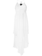 Jay Ahr Handkerchief Maxi Dress, Size: 36, White, Silk/cotton/polyester