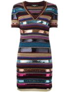 Dsquared2 Striped Knit Dress, Women's, Size: Medium, Viscose/wool/polyimide/polyester