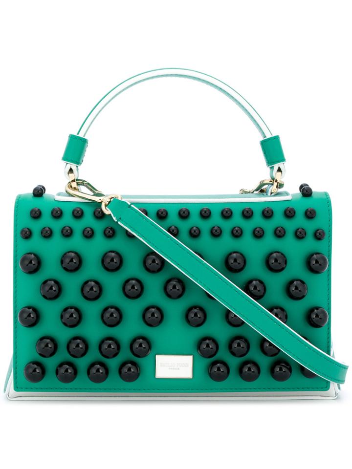 Emilio Pucci Embellished Colour-block Satchel - Green