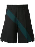 Facetasm Diagonal Stripe Shorts - Black