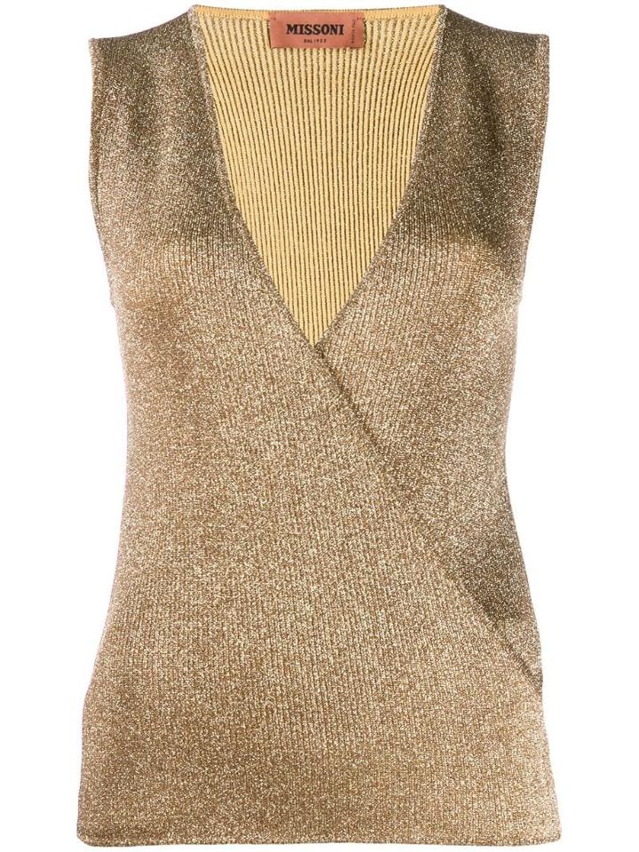 Missoni Knitted Vest Top - Gold