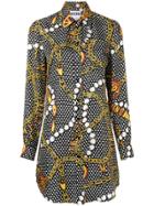 Moschino Jewellery Print Shirt Dress - Black