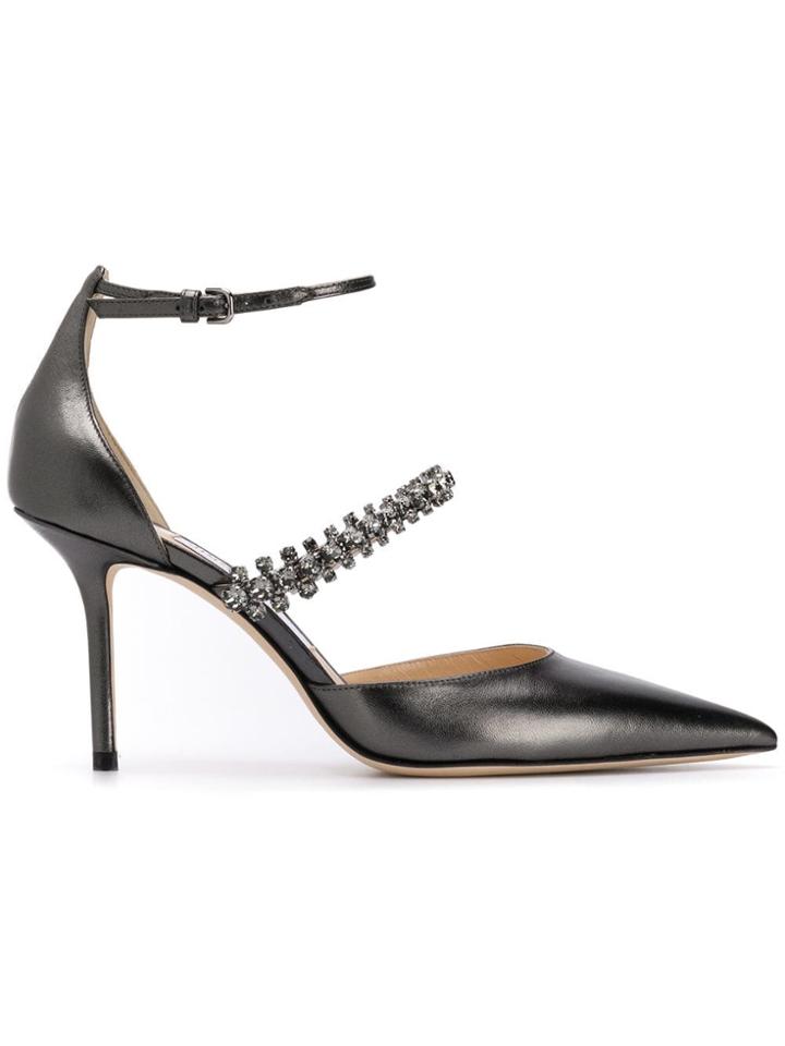 Jimmy Choo Crystal Strap Pumps - Silver
