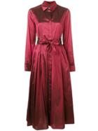 Max Mara Satin Flared Shirt Dressc