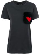 Mr & Mrs Italy Fur Pocket T-shirt - Black