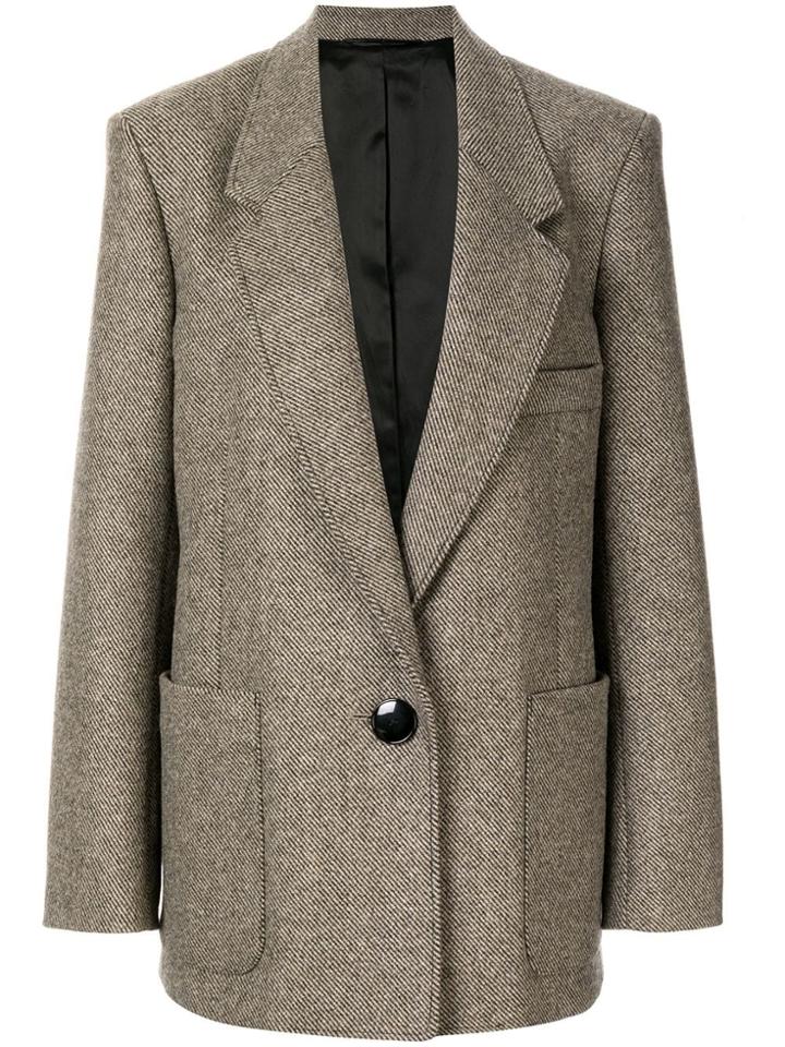 Lemaire Oversized Single-breasted Blazer - Grey