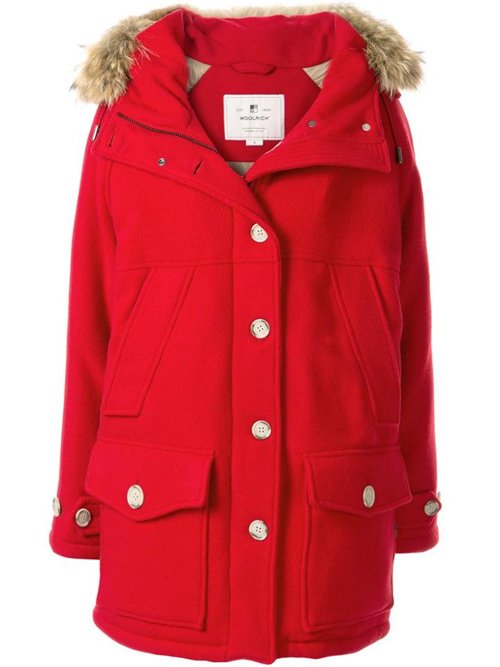 Woolrich Hooded Parka Jacket - Red