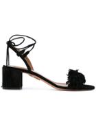 Aquazzura Black Suede Wild Thing 65 Sandals