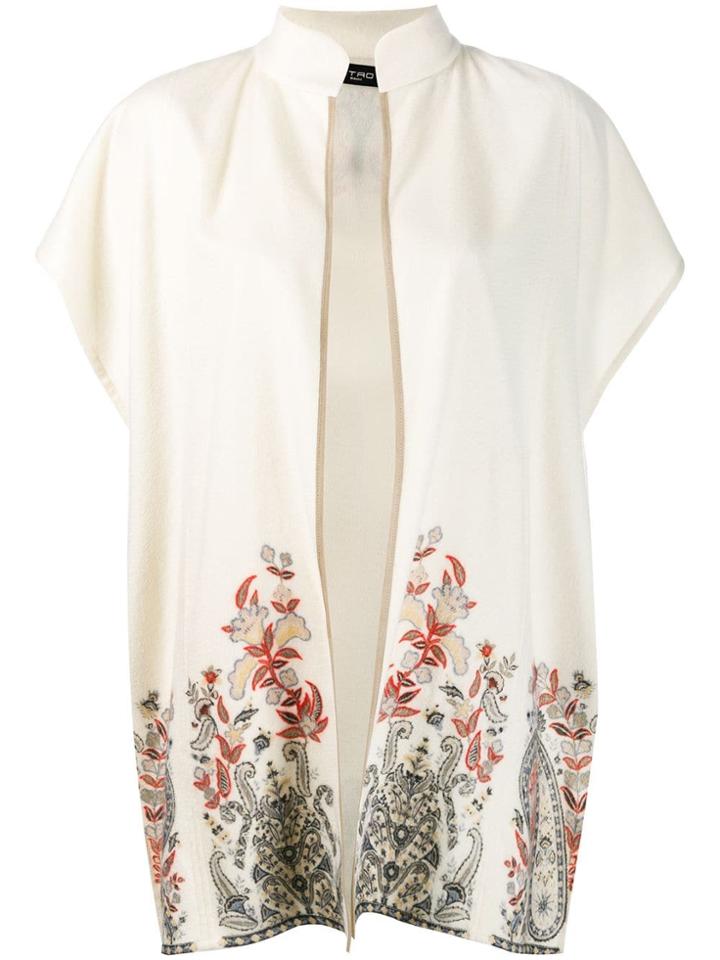 Etro Printed Hem Gilet - White