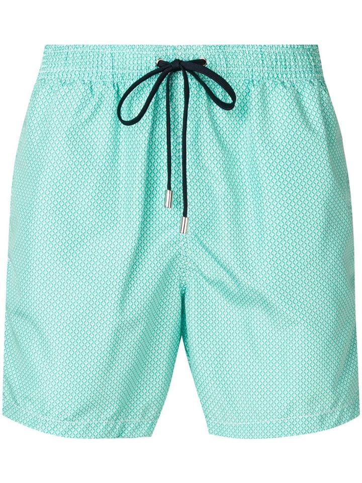 Drumohr Diamond-print Swim Shorts - Green