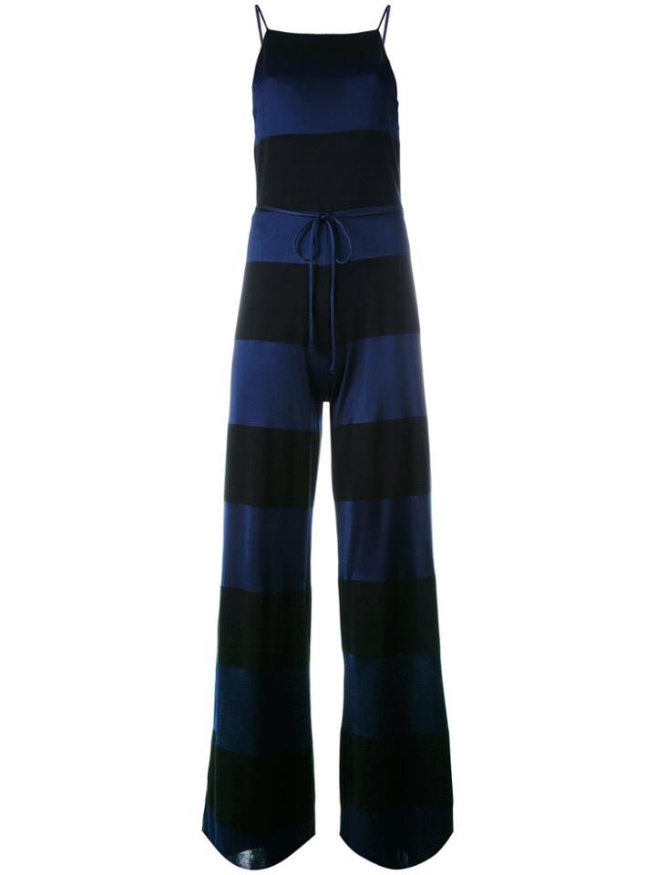 Tommy Hilfiger Strappy Striped Jumpsuit - Black