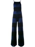 Tommy Hilfiger Strappy Striped Jumpsuit - Black