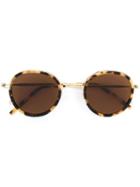 Tomas Maier Round Frame Sunglasses, Adult Unisex, Brown, Acetate/metal (other)