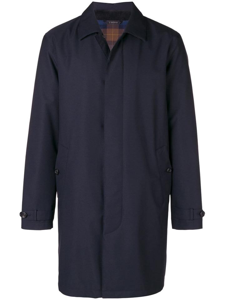 Z Zegna Single-breasted Coat - Blue